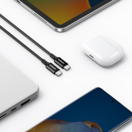 Ugreen US557 USB-C / USB-C PD 100W 2m laidas - juodas