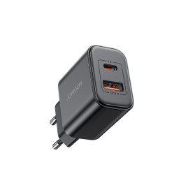 EU Joyroom JR-TCF05 20W USB-A USB-C įkroviklis + USB-C laidas - juodas
