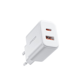 EU Joyroom JR-TCF05 20W USB-A USB-C įkroviklis + USB-C laidas - baltas