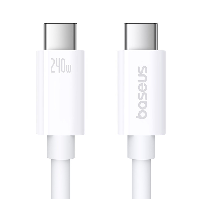 Baseus CB000066 USB-C – USB-C laidas 240W PD 8K 60Hz 1m – baltas