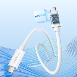 Baseus CB000066 USB-C – USB-C laidas 240W PD 8K 60Hz 1m – baltas