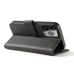 Magnetinis dėklas Samsung S24 Ultra su atvartu ir pinigine - juodas