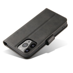 Magnetinis dėklas Samsung S24 Ultra su atvartu ir pinigine - juodas