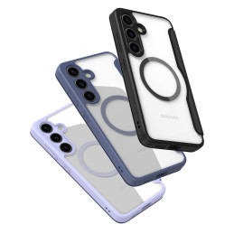 Dux Ducis Skin X Pro dėklas, skirtas Samsung Galaxy S24 su MagSafe ir atvartu - juodas