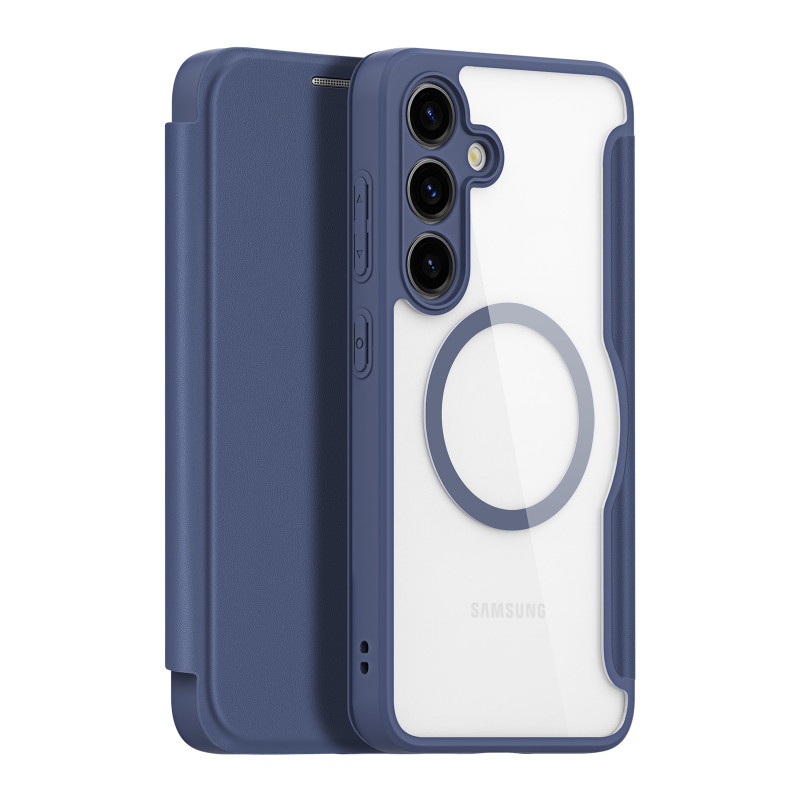 Dux Ducis Skin X Pro dėklas, skirtas Samsung Galaxy S24+ su MagSafe ir atvartu - mėlynas