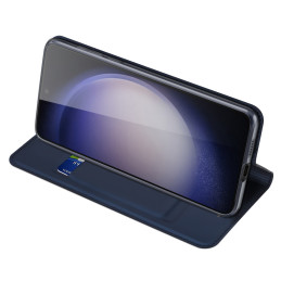 Dux Ducis Skin Pro dėklas Samsung S24 su atvartu - mėlynas