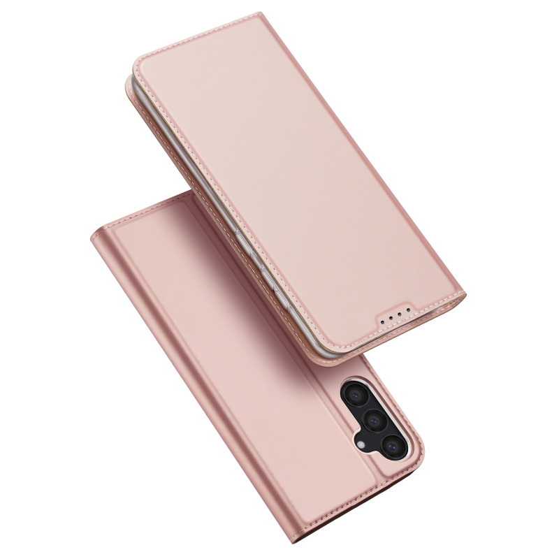 Dux Ducis Skin Pro dėklas Samsung S24 su atvartu - rožinis