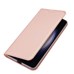 Dux Ducis Skin Pro dėklas Samsung S24 su atvartu - rožinis