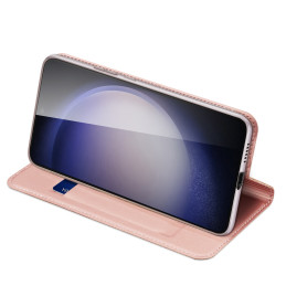 Dux Ducis Skin Pro dėklas Samsung S24 su atvartu - rožinis