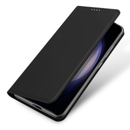 Dux Ducis Skin Pro dėklas Samsung S24+ su atvartu - juodas