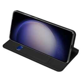 Dux Ducis Skin Pro dėklas Samsung S24+ su atvartu - juodas