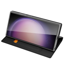 Dux Ducis Skin Pro dėklas Samsung S24 Ultra su atvartu - juodas