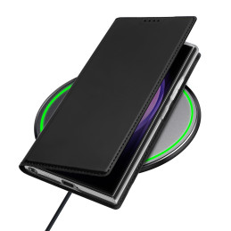 Dux Ducis Skin Pro dėklas Samsung S24 Ultra su atvartu - juodas