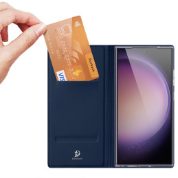 Dux Ducis Skin Pro dėklas Samsung S24 Ultra su atvartu - mėlynas