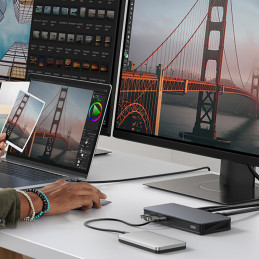 Ugreen CM615 USB-C daugiafunkcis adapteris – pilkas