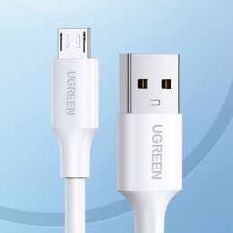 Ugreen US289 60143 micro USB / USB-A laidas 2m - baltas