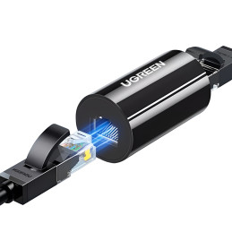 NW116 jungtis RJ45 kat. vytos poros tinklo kabeliams. 5e/ 6 iki 100m 1Gb/ s - juoda