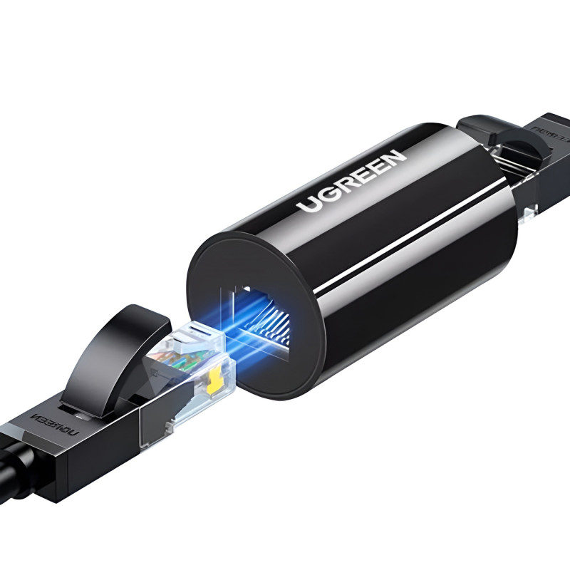 NW116 jungtis RJ45 kat. vytos poros tinklo kabeliams. 5e/ 6 iki 100m 1Gb/ s - juoda