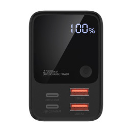 Choetech B635BK Powerbank 2xUSB-A / 2xUSB-C 27000mAh – juoda