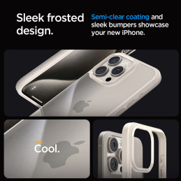Spigen Ultra Hybrid dėklas iPhone 15 Pro Max - natūralus titanas