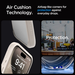 Spigen Ultra Hybrid dėklas iPhone 15 Pro Max - natūralus titanas