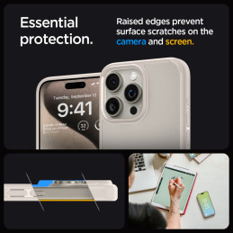 Spigen Ultra Hybrid dėklas iPhone 15 Pro Max - natūralus titanas