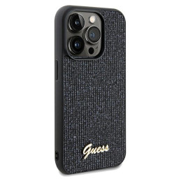Guess Disco Metal Script dėklas, skirtas iPhone 13 Pro / 13 - juodas