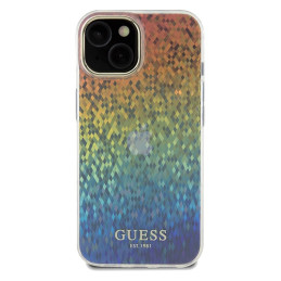 Guess IML Faceted Mirror Disco Iridescent dėklas, skirtas iPhone 14 / 15 / 13 - daugiaspalvis