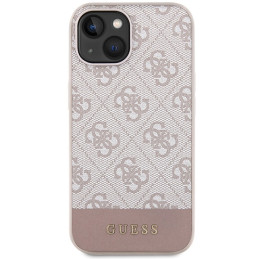 Guess 4G Stripe Collection dėklas, skirtas iPhone 15 / 14 / 13 - rožinis