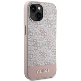 Guess 4G Stripe Collection dėklas, skirtas iPhone 15 / 14 / 13 - rožinis