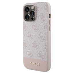 Guess 4G Stripe Collection dėklas, skirtas iPhone 15 Pro Max - rožinis