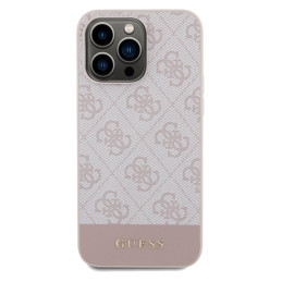 Guess 4G Stripe Collection dėklas, skirtas iPhone 15 Pro Max - rožinis