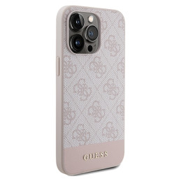 Guess 4G Stripe Collection dėklas, skirtas iPhone 15 Pro Max - rožinis