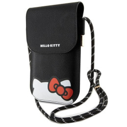 Hello Kitty Leather Hiding Kitty Cord krepšys - juodas