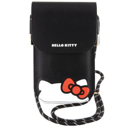 Hello Kitty Leather Hiding Kitty Cord krepšys - juodas