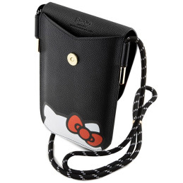 Hello Kitty Leather Hiding Kitty Cord krepšys - juodas