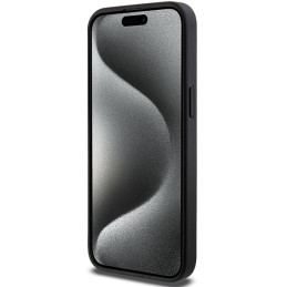Karlo Lagerfeldo rankenos stovas Saffiano Choupette Pins dėklas, skirtas iPhone 13 Pro / 13 – juodas