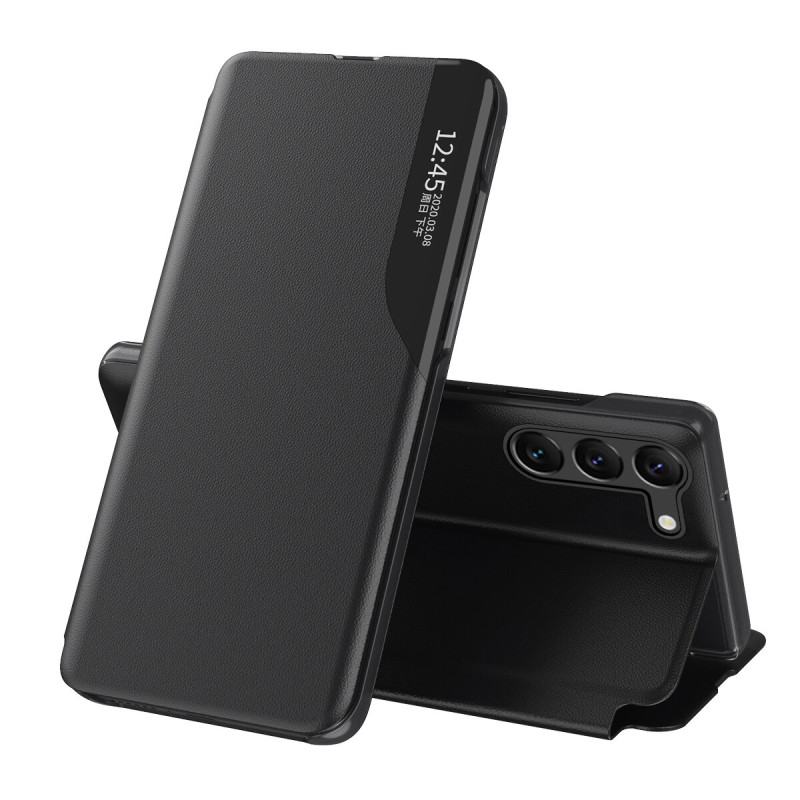 Eco Leather View Dėklas Samsung A05s su atvartu - juodas
