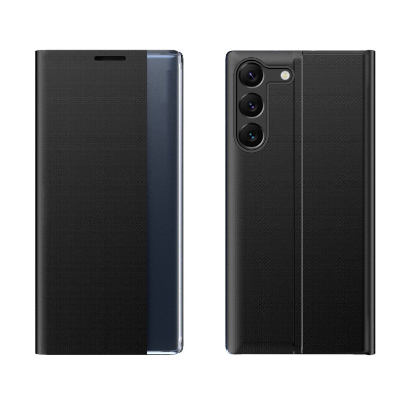 Naujas Sleep View dėklas, skirtas Xiaomi POCO C65 / Redmi 13C su atvartu - juodas