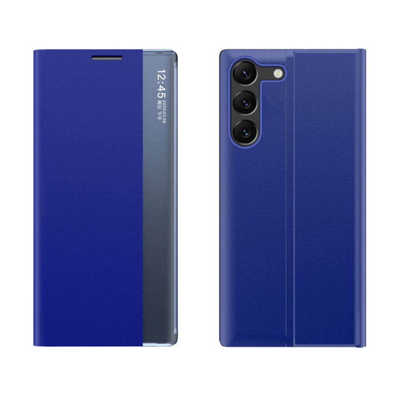 Naujas „Sleep View“ dėklas, skirtas Samsung Galaxy A05s su atvartu – mėlynas