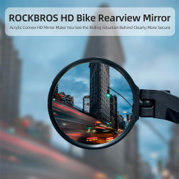 Rockbros 26210001003 galinio vaizdo kairysis dviračio veidrodėlis - juodas