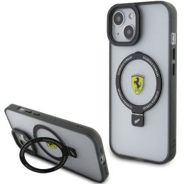 Ferrari Ring Stand 2023 Collection MagSafe dėklas, skirtas iPhone 15 Plus / 14 Plus – juodas