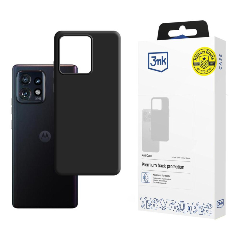 3mk matinis dėklas, skirtas Motorola Edge 40 Pro 5G – juodas