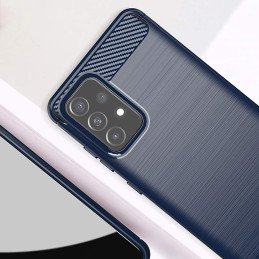 Carbon Case lankstus dangtelis, skirtas Samsung Galaxy A72 4G mėlynas