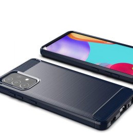 Carbon Case lankstus dangtelis, skirtas Samsung Galaxy A72 4G mėlynas