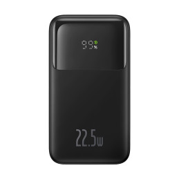 „Baseus Comet“ serijos maitinimo blokas su ekranu 10 000 mAh 22,5 W - juodas + USB-A / USB-C laidas