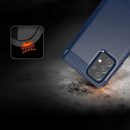 Carbon Case lankstus dangtelis, skirtas Samsung Galaxy A72 4G mėlynas