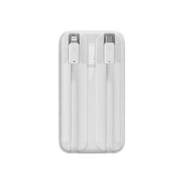 „Baseus Comet“ serijos maitinimo blokas su ekranu 10 000 mAh 22,5 W - baltas + USB-A - USB-C laidas