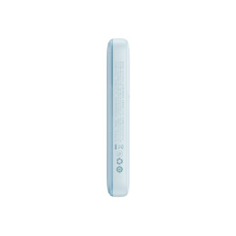 „Baseus Comet“ serijos maitinimo blokas su ekranu 10 000 mAh 22,5 W - mėlynas + USB-A - USB-C laidas 0,3 m - baltas