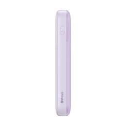 „Baseus Comet“ serijos maitinimo blokas su ekranu 10 000 mAh 22,5 W - violetinė + USB-A / USB-C laidas